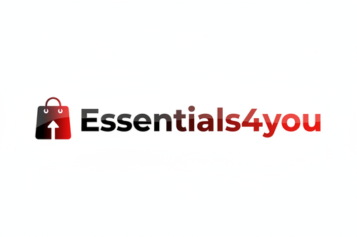 Essentials4you Red and Black Logo